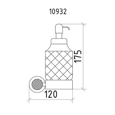 Дозатор Boheme Royale Cristal 10932-G золото