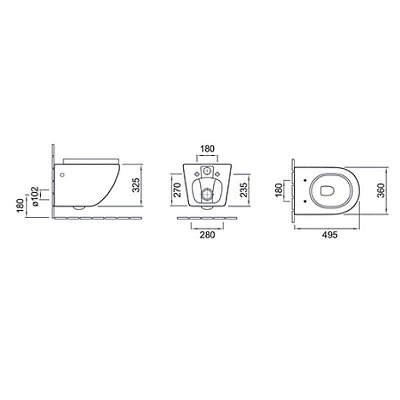 Унитаз подвесной безободковый Cerutti SPA SELLA Aria MB CT9160