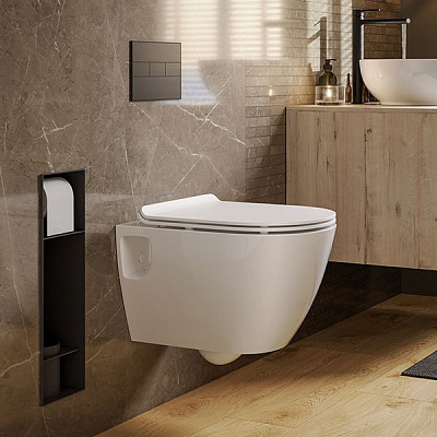 Унитаз подвесной Sanita Luxe Art Rimless Slim WC.WH/Art/SlimDM.Rim/WHT.G/S1