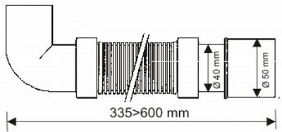 Гофра-труба 1 1/2 McALPINE MRMF2E 0,6м