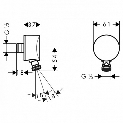 Шланговое подключение Hansgrohe Fixfit Style 27506000