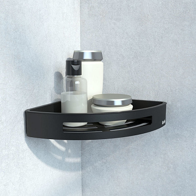 Полка угловая Iddis Optima Home SHE11SBi44, черная