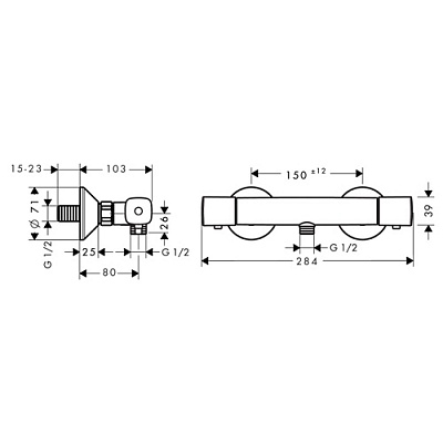 Термостат Hansgrohe Ecostat universal 13122000 для душа