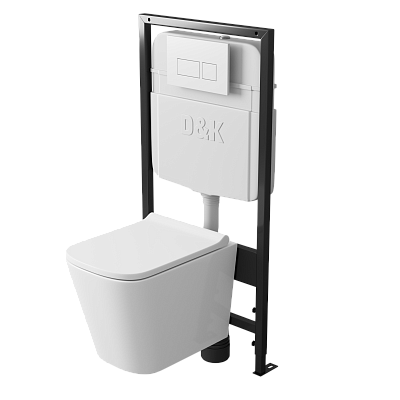 Комплект унитаза с инсталяцией и клавишей смыва D&K Berlin DS1431606