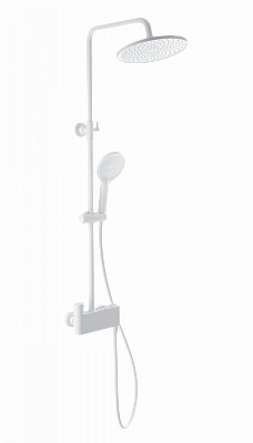 Душевая система с термостатом Wonzon & Woghand MUSE Corno, Белый матовый WW-B3110-MW