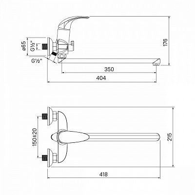 Смеситель с длинным изливом Iddis Leaf LEASBL2i10WA