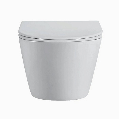 Унитаз подвесной безободковый торнадо D&K Rhein.Bach DT1476516, сиденье микролифт