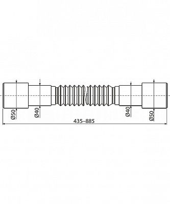 Гибкое соединение 50/40 × 40/50  AlcaPlast A720