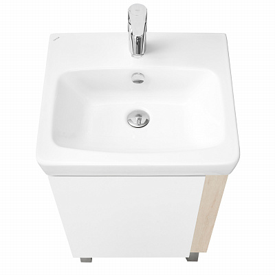 Тумба с раковиной Aquaton Кантри 50 белый, дуб верона 1A257801AHB20