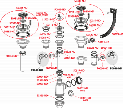 Водослив сифона AlcaPlast A37 для мойки 6/4" с нержавеющей Ø115