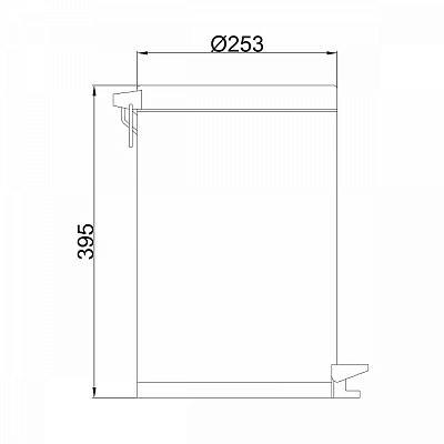 Ведро для мусора 12л хром Frap F703