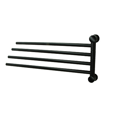 Полотенцедержатель WasserKRAFT 4-е рога K-1034 BLACK 24