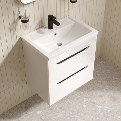 Тумба с раковиной IDDIS Ray (4076000i28), подвесная, 60 см,белый, RAY60W0i95K