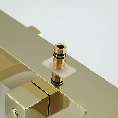 Душевая стойка со смесителем Gappo G07-3 G2407-3, золото