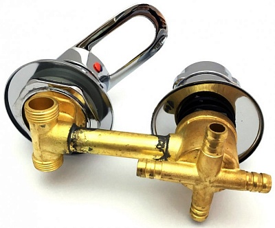 Смеситель для душевой кабины 4-х режимный поворотный 120 мм в сборе MirWell 0921045004