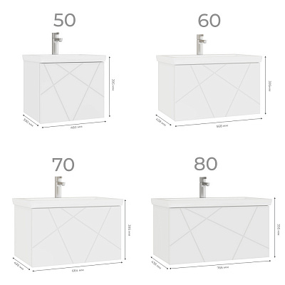 Тумба напольная Vigo Geometry 800-0-1 (под ум Como 80) 035