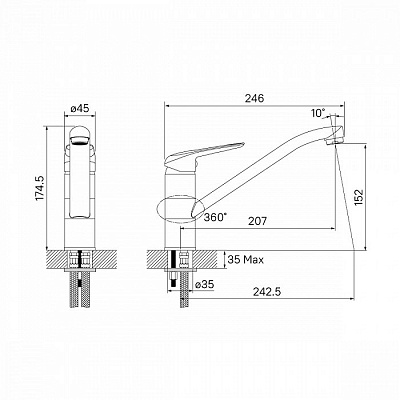 Смеситель для кухни Iddis Male MALSB00i05