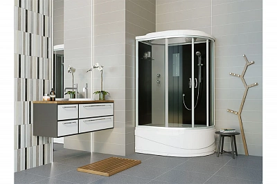 Душевая кабина 120x80x215 Erlit с высоким поддоном, с сиденьем ER3512TPL-C2-RUS