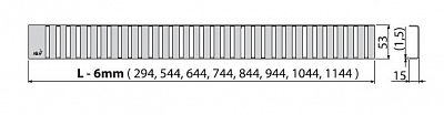 Решетка для лотков AlcaPlast LINE-650M нержавеющая сталь матовая