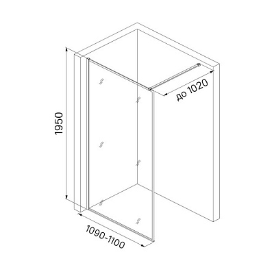 Душевая перегородка Walk-in Iddis Slide SLI8WS1i23