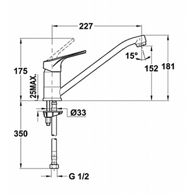 Смеситель для кухни Teka MTP913 матовый хром 46913021C