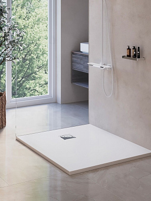 Душевой поддон 110х80 RGW ST-0118W Белый Прямоугольный Ø 90 мм Каменный 16152811-01