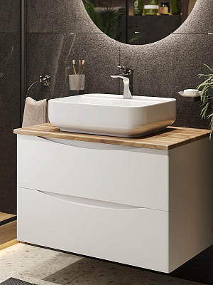 Накладная раковина 51 см MONTEREY ZT-2009A прямоугольная с отверстием под смеситель