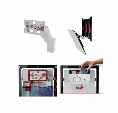 Инсталляция для унитаза AlcaPlast AM101/1120-4:1 M671-VE-01 Set с кнопкой цвет хром глянец