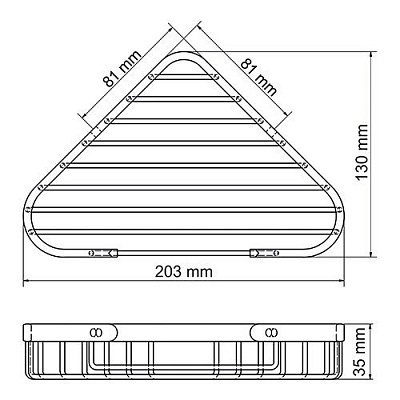 Полка металлическая угловая WasserKRAFT K-733BLACK