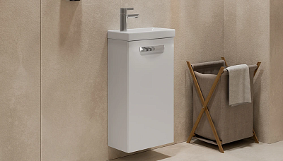 Тумба подвесная Velvex Estea 40.1D белый матовый