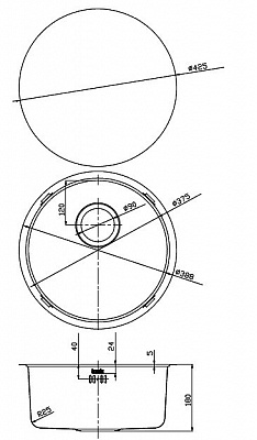 Мойка из нержавеющей стали Iddis Edifice для подстольного монтажа EDI42P0i77