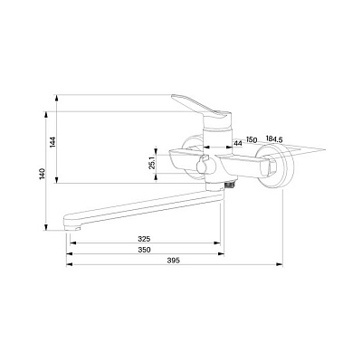 Смеситель для ванны с длинным изливом Milardo Enjoy ENJSB00M10