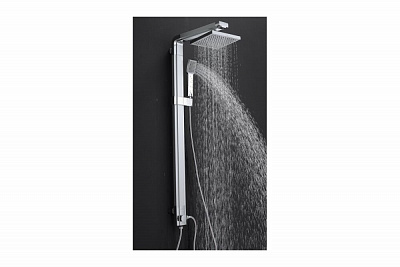 Душевая система с верхним душем Gappo G2401, поворотный излив, хром матовый