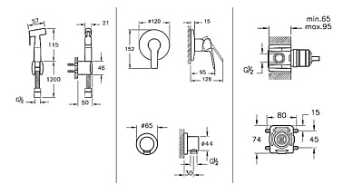 Смеситель с гигиеническим душем Vitra Hygienic A49226EXP
