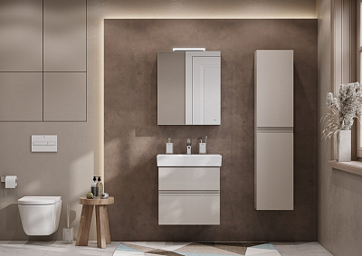 Тумба с раковиной Roca Oleta 60 капучино, 2 ящика, A857639515