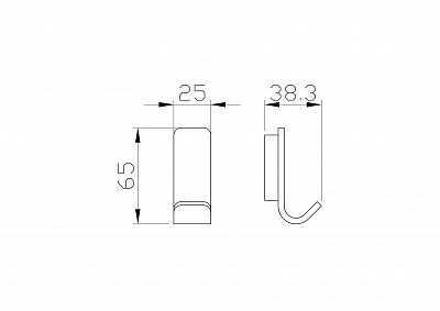Крючок для ванной Wonzon & Woghand lotte, брашированное золото ww-8315-bg