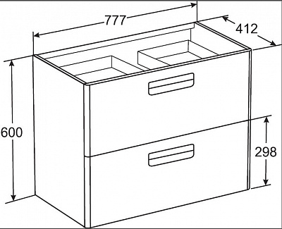Тумба под раковину Roca The Gap 80 белый глянец ZRU9302877