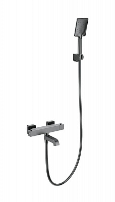 Смеситель для ванны с душем и термостатом Wonzon & Woghand STAY 3, Темный графит WW-B2026-A1-BGG