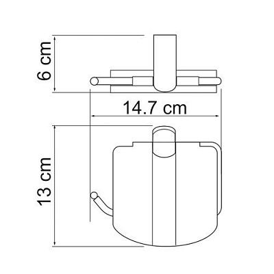 Держатель для туалетной бумаги с крышкой WasserKRAFT Berkel K-6825 хром