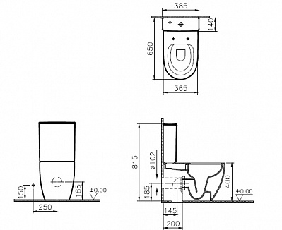 Унитаз пристенный Vitra Sento 9830B003-7203