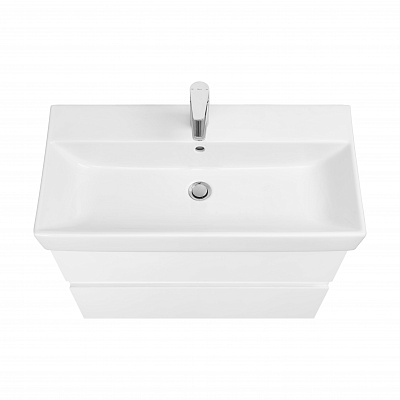 Тумба с раковиной Roca Oleta 80 белый глянец, 2 ящика, A857640806