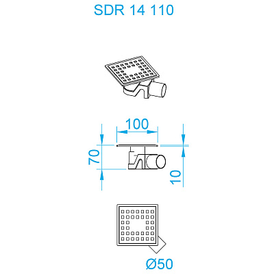 Душевой трап RGW SDR-14B