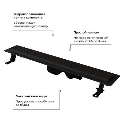 Душевой лоток Drain Leo-30B
