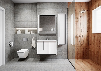 Зеркальный шкаф Aquaton Ривьера 80 белый матовый 1A239102RVX20