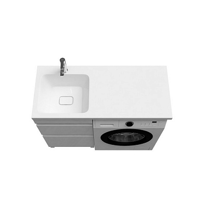 Тумба с раковиной для стиральной машины IDDIS Optima Home 110 см OPH11LBi95K