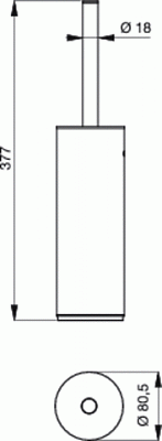 Щетка для унитаза Ideal Standard Connect N1396AA