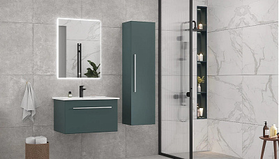 Тумба под раковину Posse 750-0-1 навесная верде Velvex tp POS OSK 751Y верде, дуб золотой (под раковину 234336)