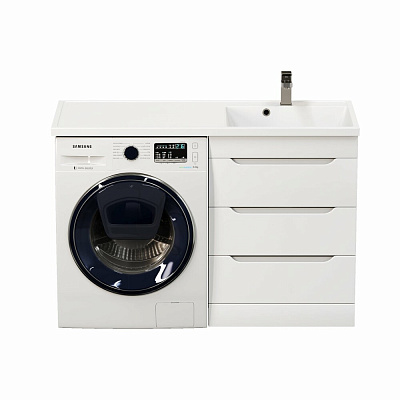 Тумба напольная под стиральную машину 3 ящика MIRSANT Soho Quadro 60 УТ000049929