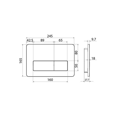 Клавиша смыва Iddis Unifix UNI10W0i77