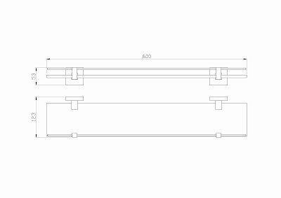 Стеклянная полка для ванной Wonzon & Woghand polo, хром ww-8927